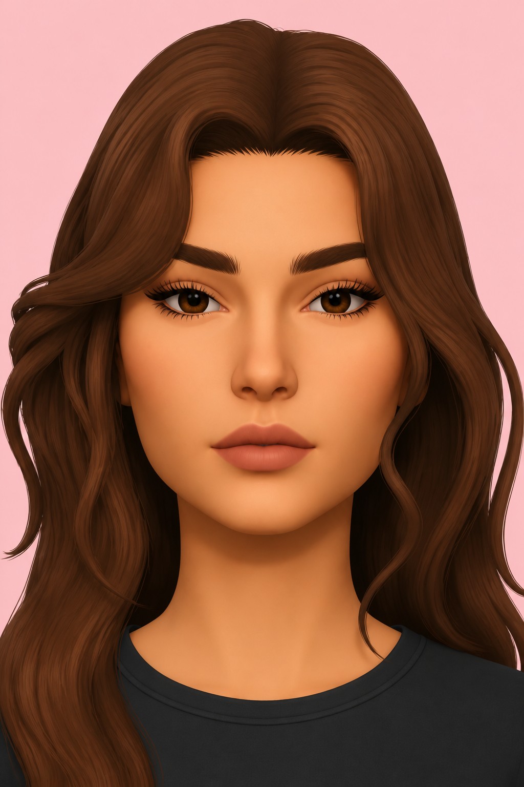 3D Eyelashes N2 Natural custom content (CC) for Sims 4 by obscurus_sims