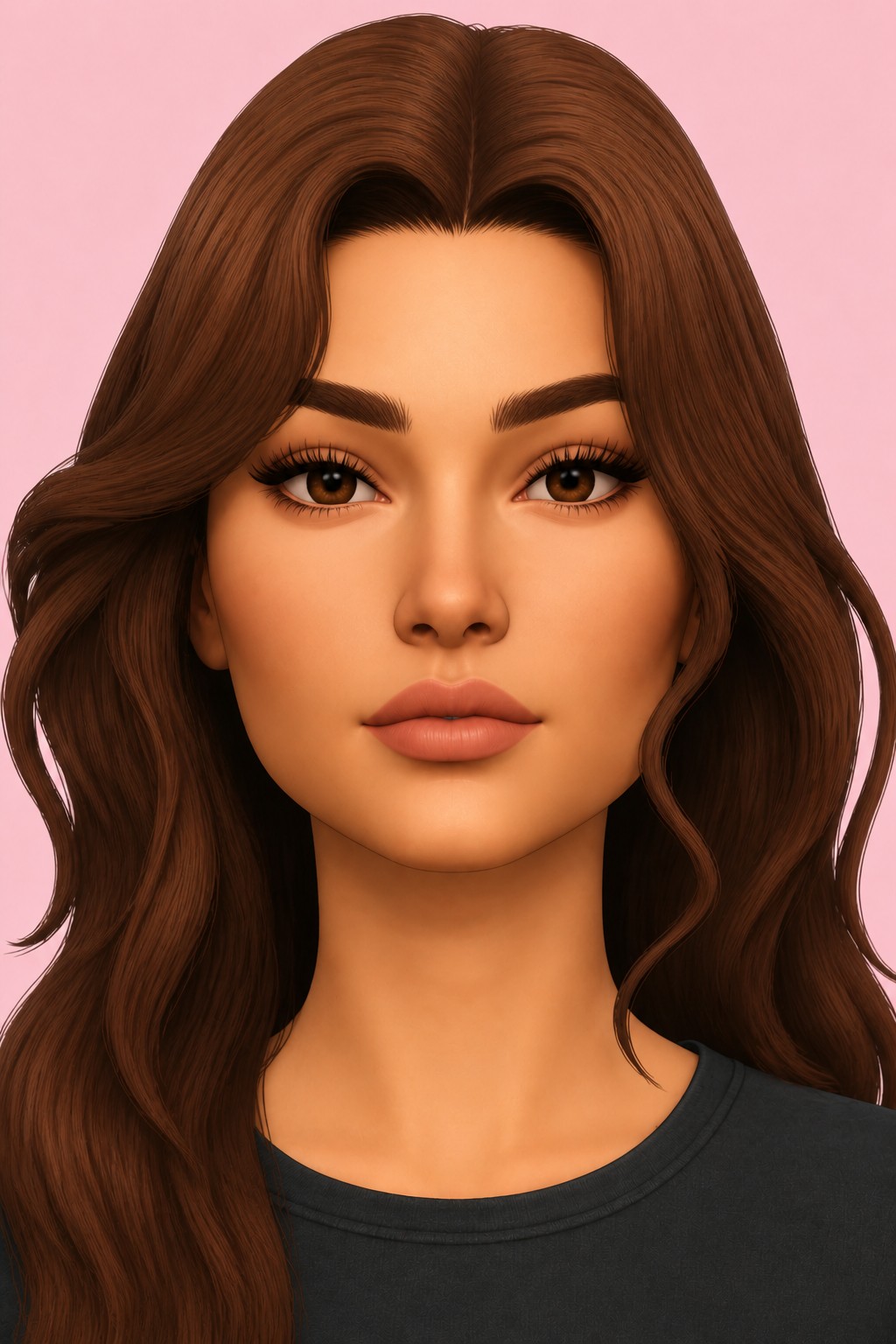 3D Eyelashes N6 custom content (CC) for Sims 4 by obscurus_sims