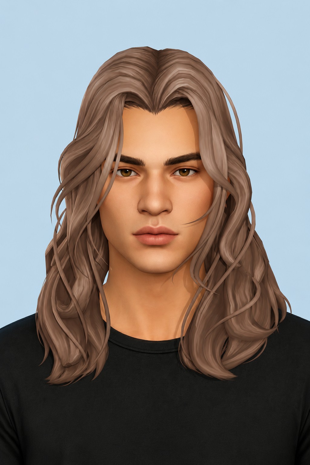 Julius Hair custom content (CC) for Sims 4 by johnnysims