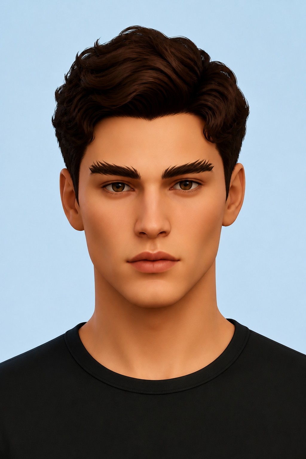 Eyebrows N10 custom content (CC) for Sims 4 by AlisaSour
