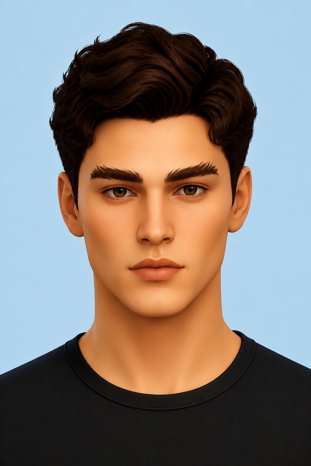 Eyebrows N11 custom content (CC) for Sims 4 by AlisaSour