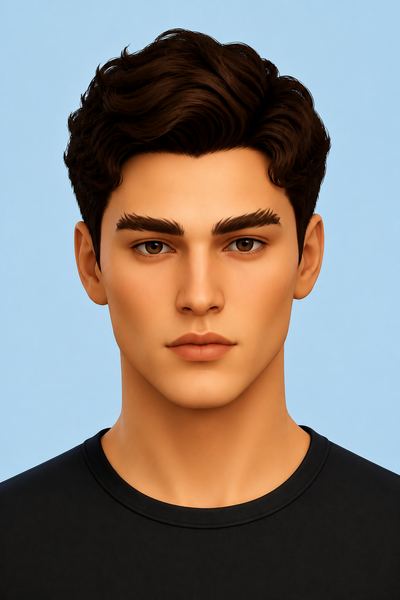 Eyebrows N11 custom content (CC) for Sims 4 by AlisaSour