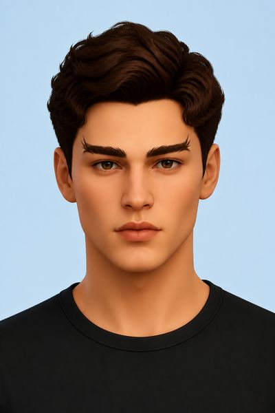 Eyebrows N12 custom content (CC) for Sims 4 by AlisaSour