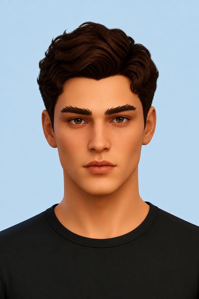 Eyebrows N15 custom content (CC) for Sims 4 by AlisaSour