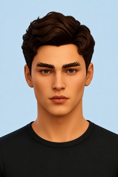 Eyebrows N9 custom content (CC) for Sims 4 by AlisaSour