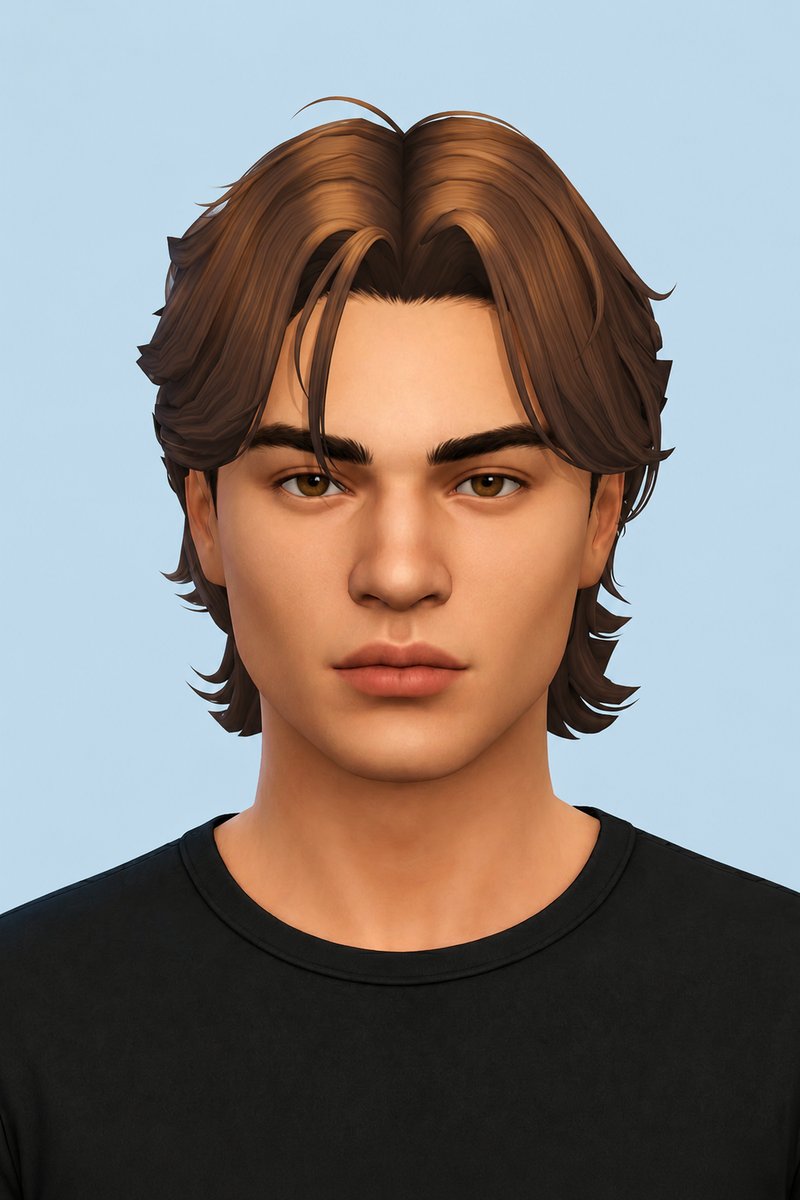 Bigby Hair custom content (CC) for Sims 4 by johnnysims