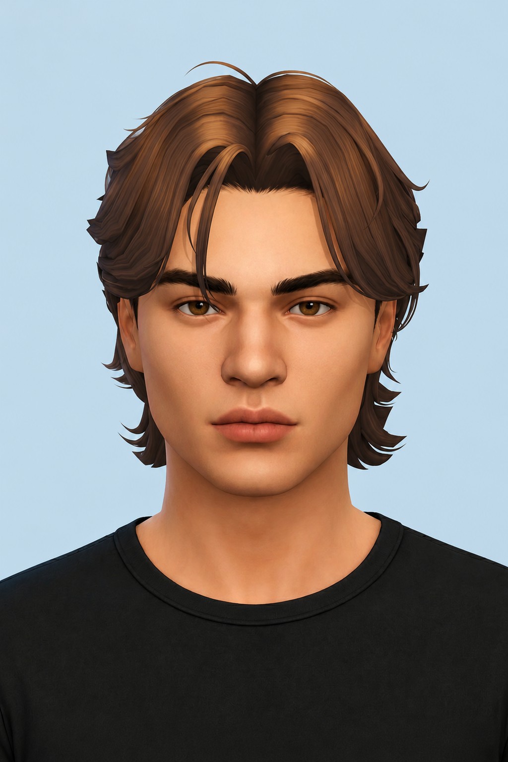 Bigby Hair custom content (CC) for Sims 4 by johnnysims