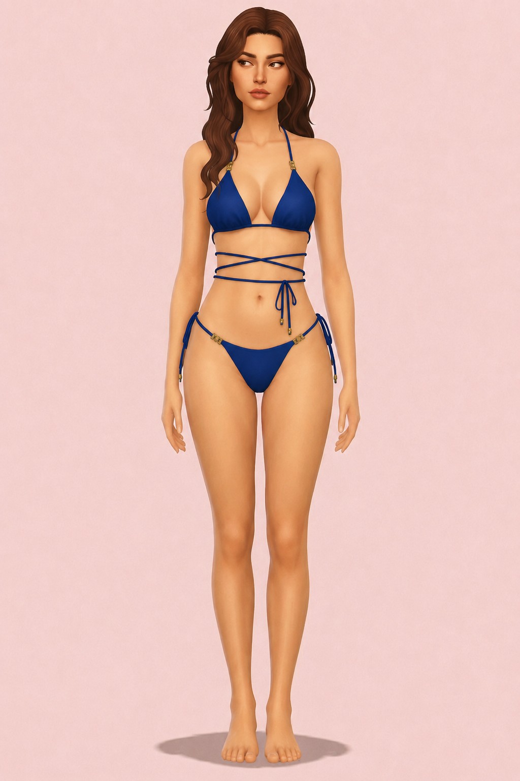 Paisley Bikini custom content (CC) for Sims 4 by backtrackcc
