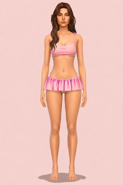 Swimwear Duo Set custom content (CC) for Sims 4 by mirosims2020