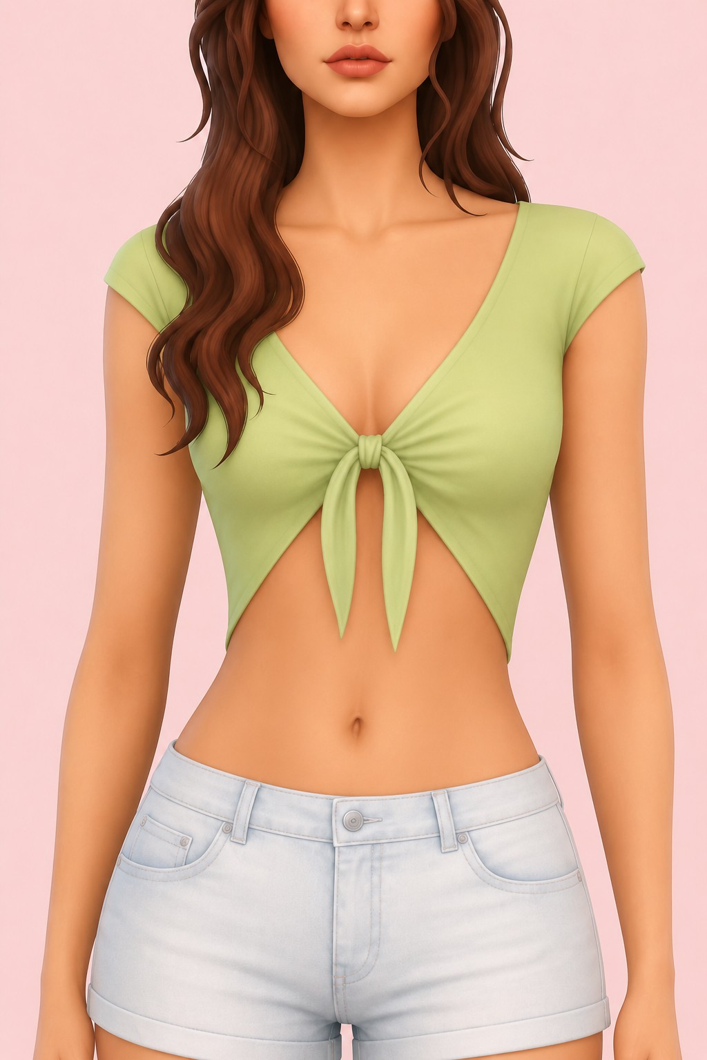 Shiloh Top custom content (CC) for Sims 4 by sentate