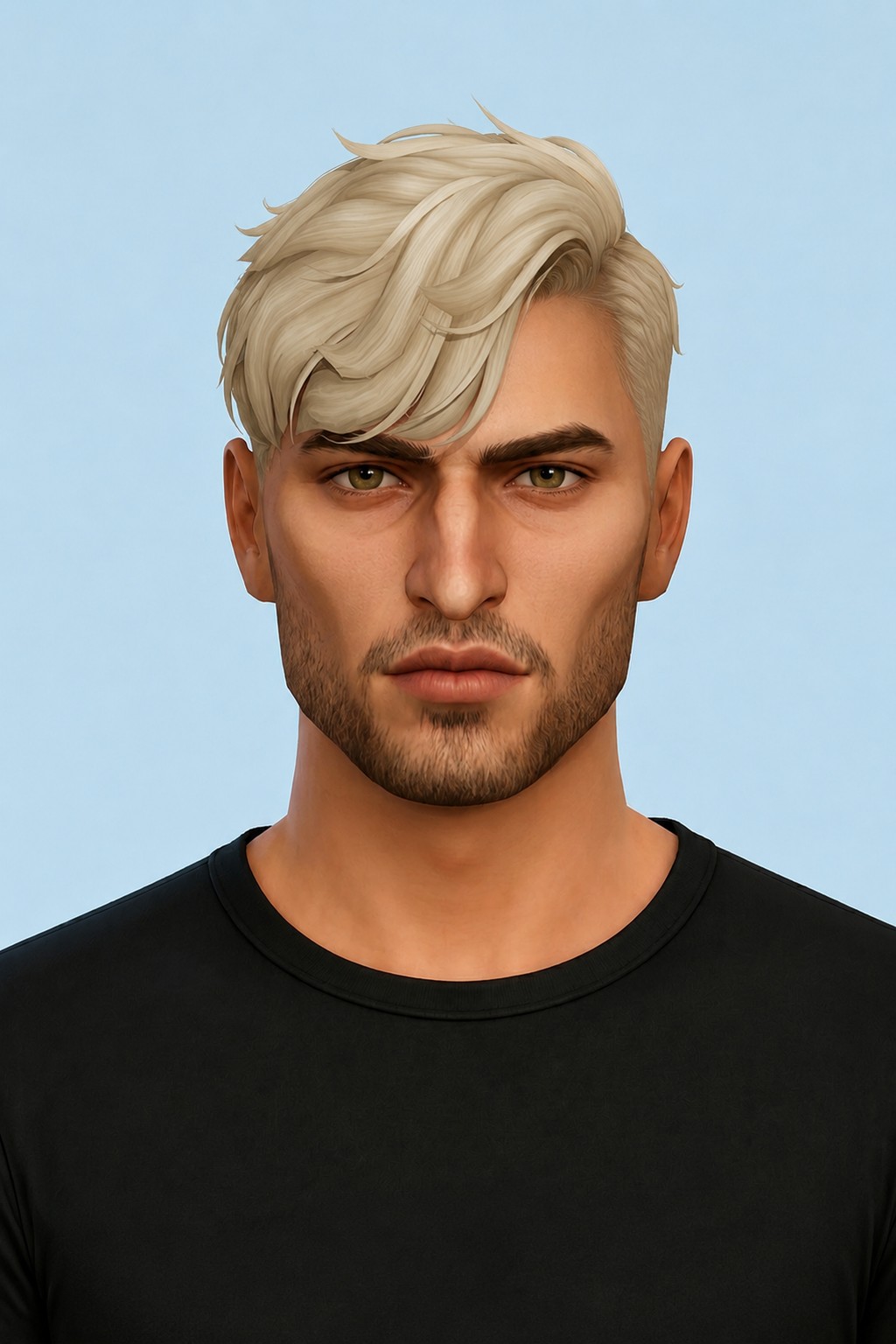 Antonio Hair custom content (CC) for Sims 4 by johnnysims