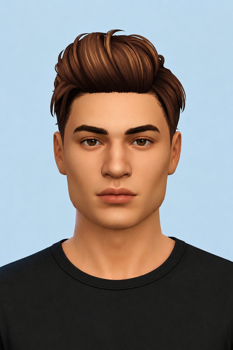 Daniel Hair custom content (CC) for Sims 4 by johnnysims