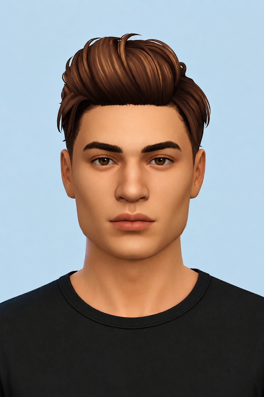 Daniel Hair custom content (CC) for Sims 4 by johnnysims