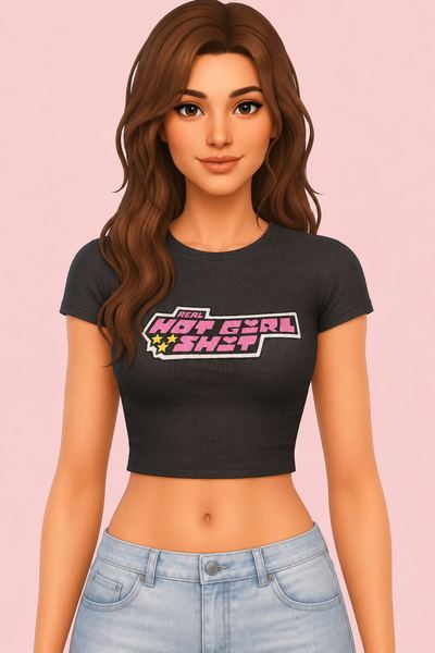 Crop Tshirt custom content (CC) for Sims 4 by mermalade
