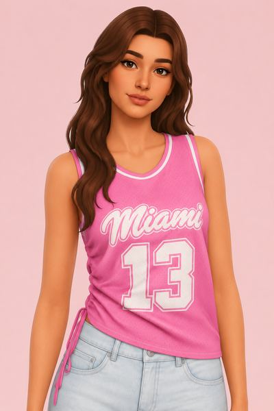 Sports Jersey Tank custom content (CC) for Sims 4 by mermalade