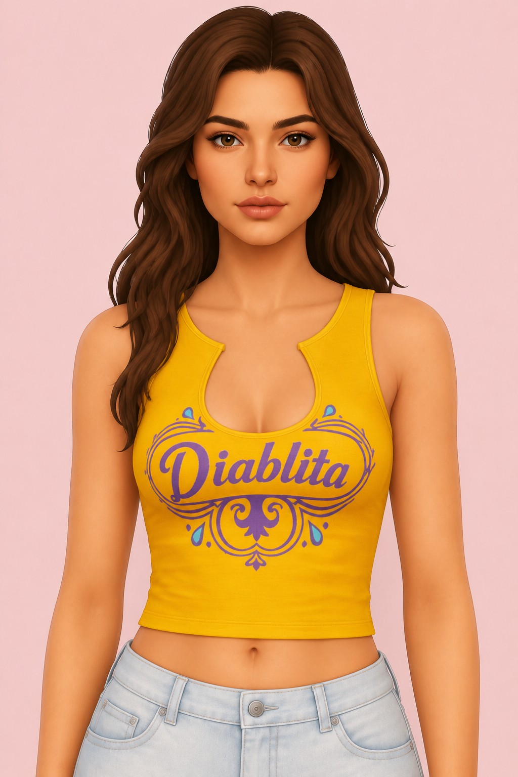 Camiseta de tirantes custom content (CC) for Sims 4 by mermalade