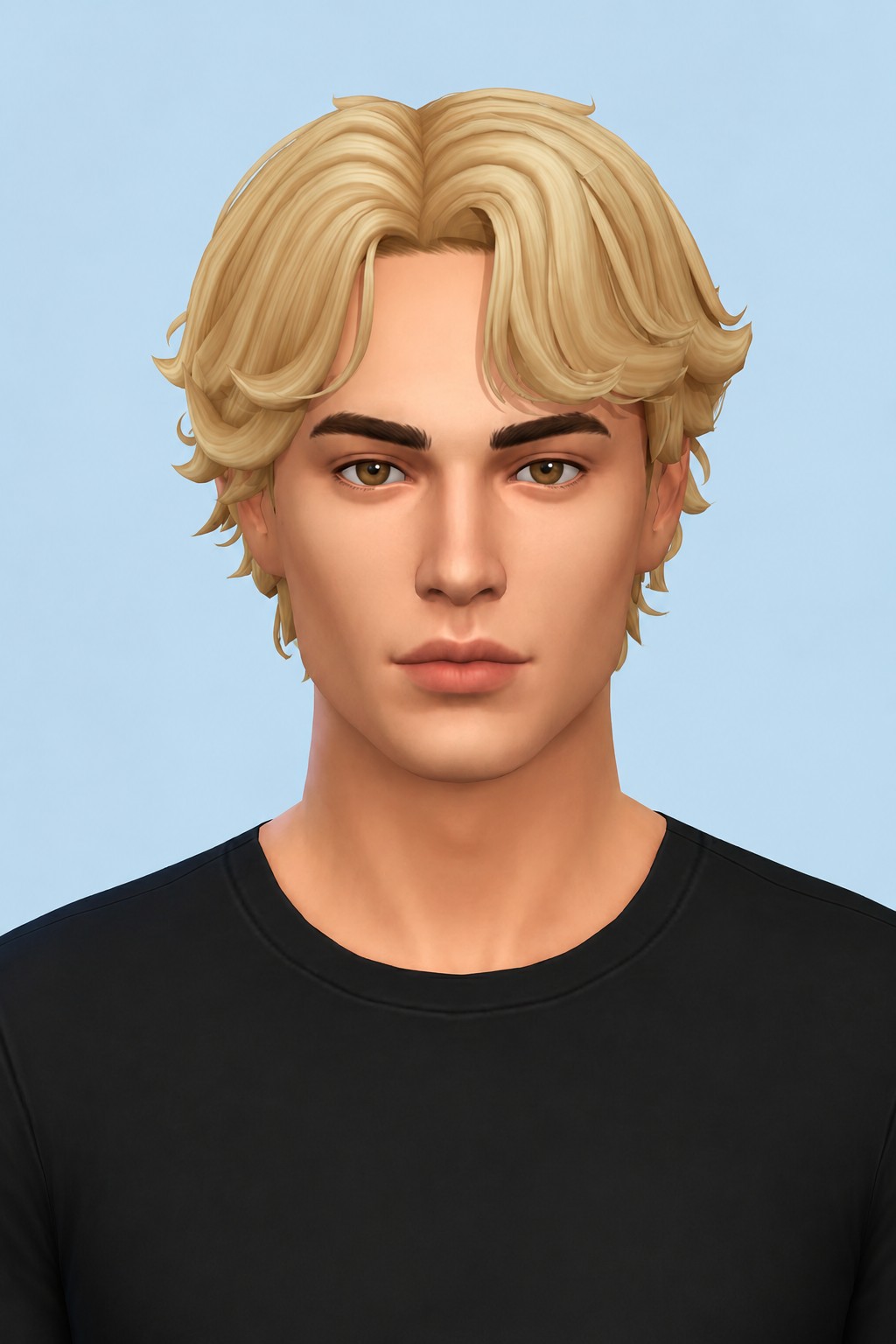 Paulson Hair custom content (CC) for Sims 4 by johnnysims