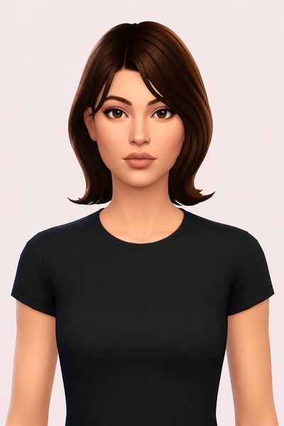 SKYE HAIR🤍 custom content (CC) for Sims 4 by poyopoyosim