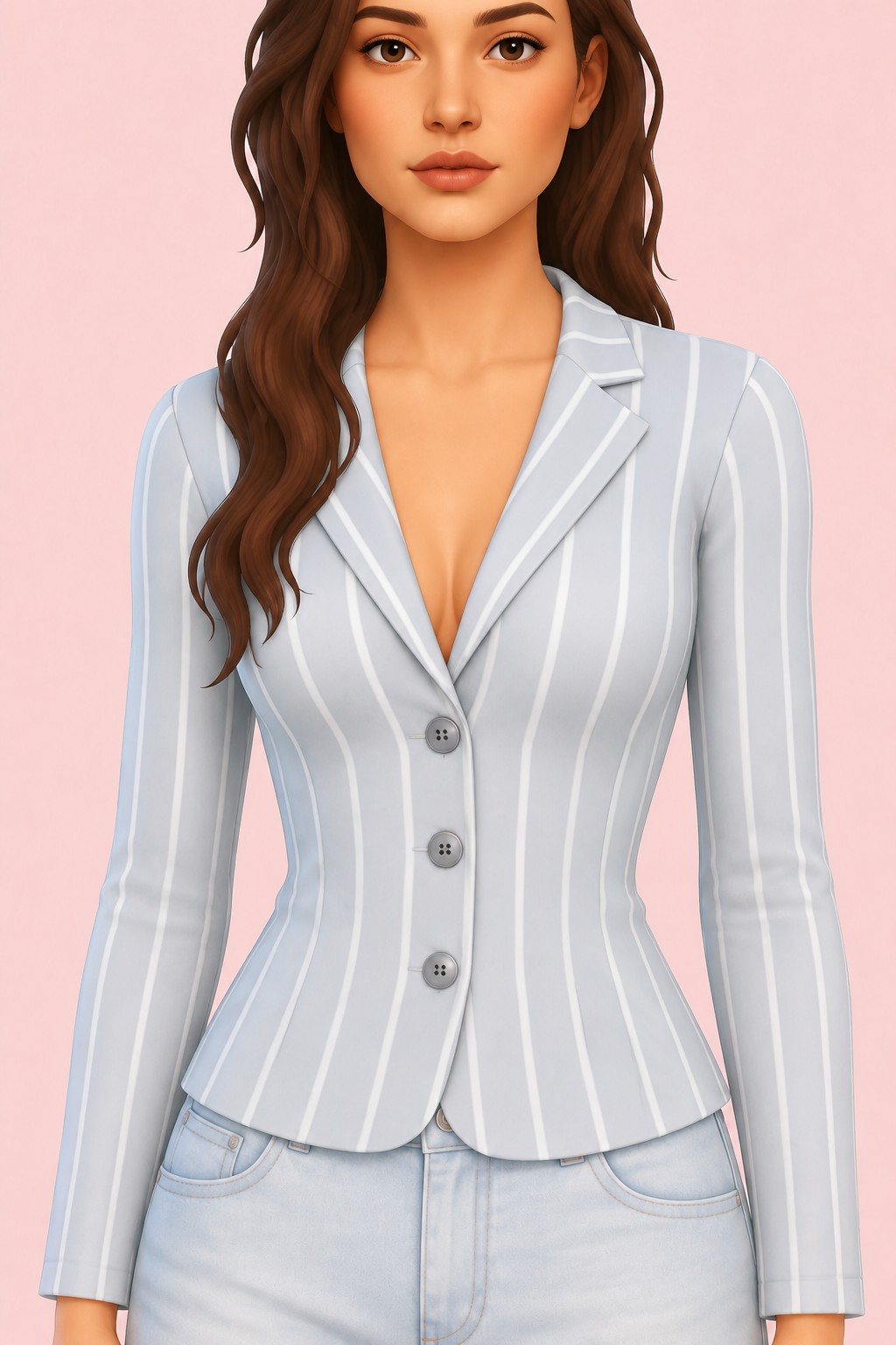 Power Player Blazer custom content (CC) for Sims 4 by milliancc