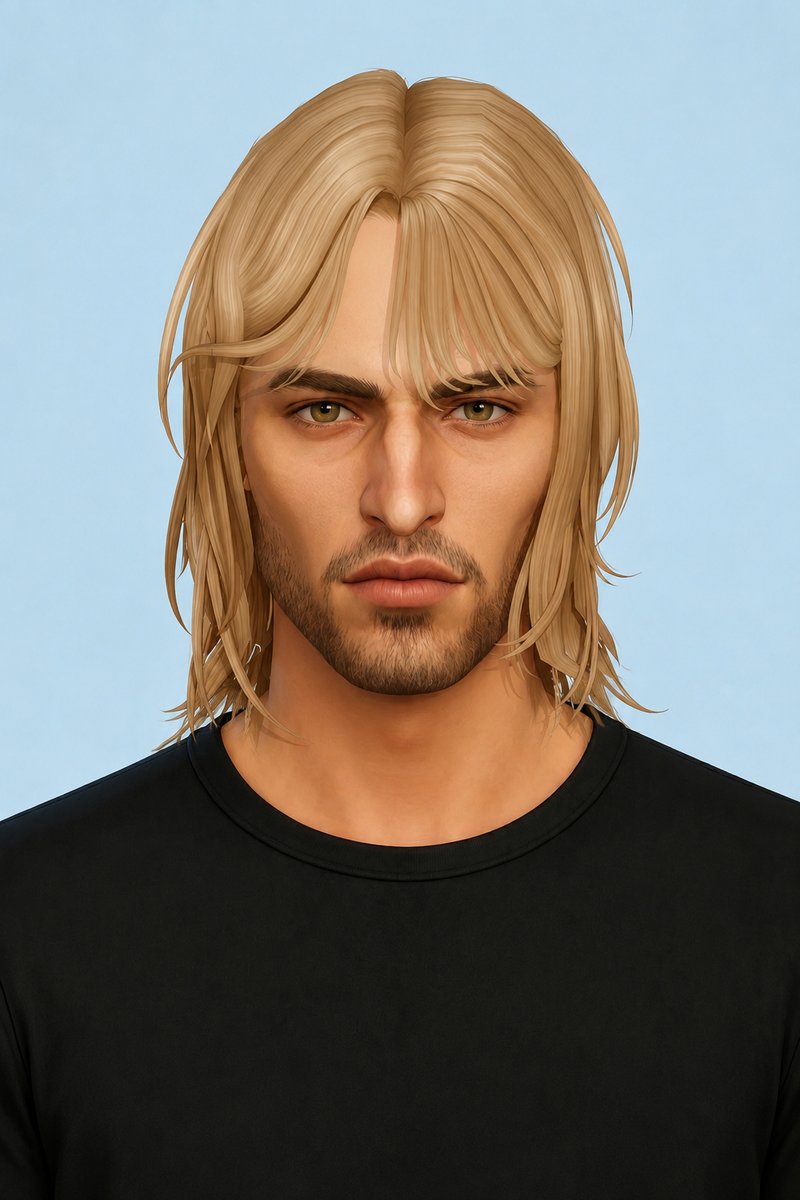 Ashton Hair custom content (CC) for Sims 4 by johnnysims