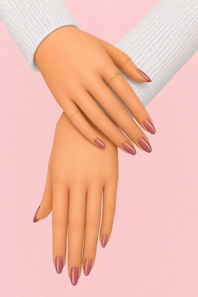 Nail It - Short Almond custom content (CC) for Sims 4 by BlueCraving