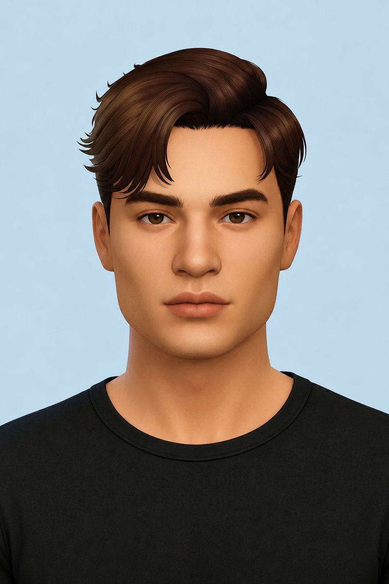 Justin Hair custom content (CC) for Sims 4 by johnnysims