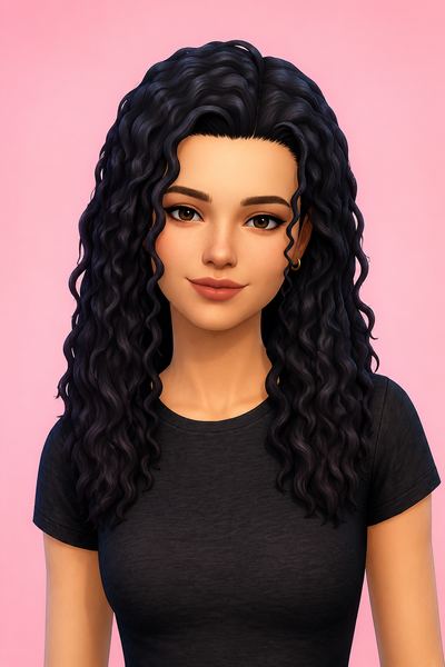Ronna Hair custom content (CC) for Sims 4 by sunivaa