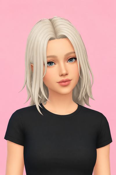 Zenna Hair custom content (CC) for Sims 4 by sunivaa