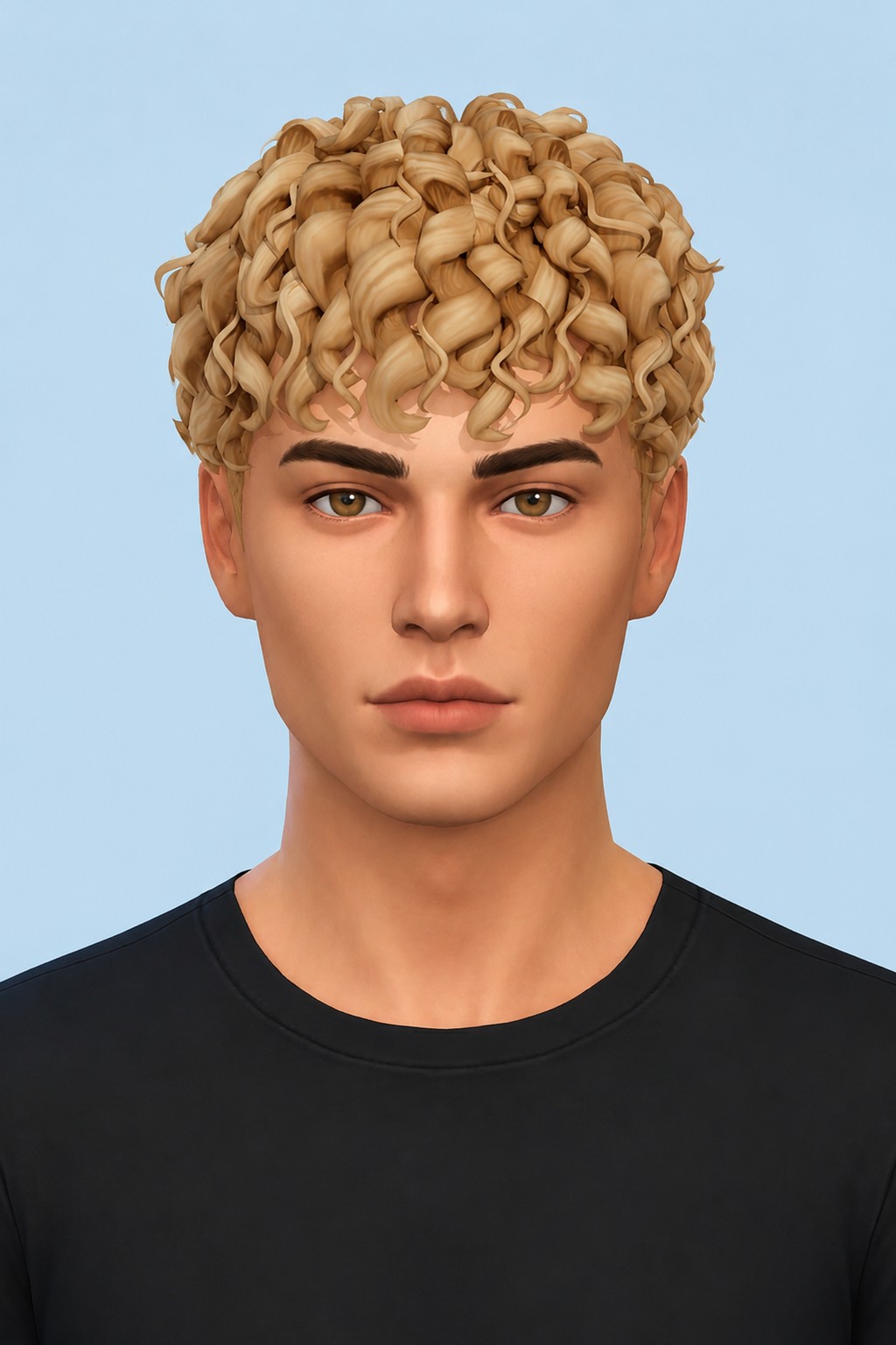 Enrique Hair custom content (CC) for Sims 4 by johnnysims
