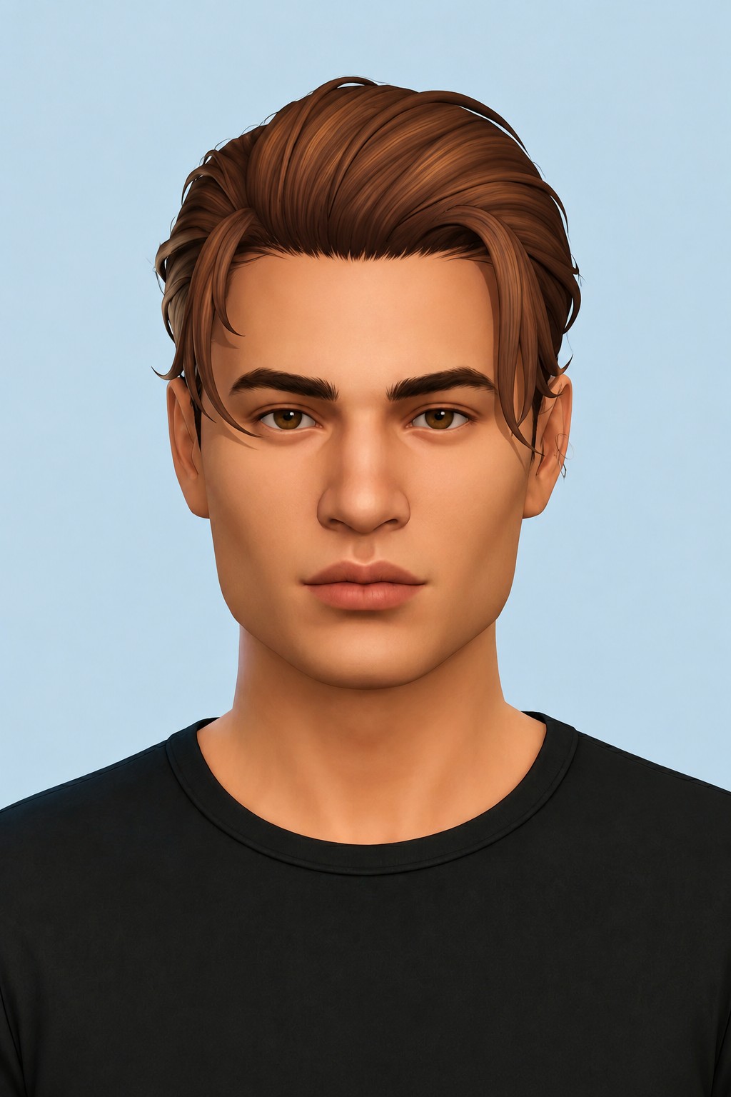 Clyde Hair custom content (CC) for Sims 4 by johnnysims