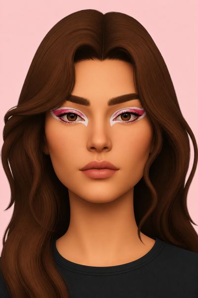 Sunset Glamour eyeliner 01 custom content (CC) for Sims 4 by essen_cc