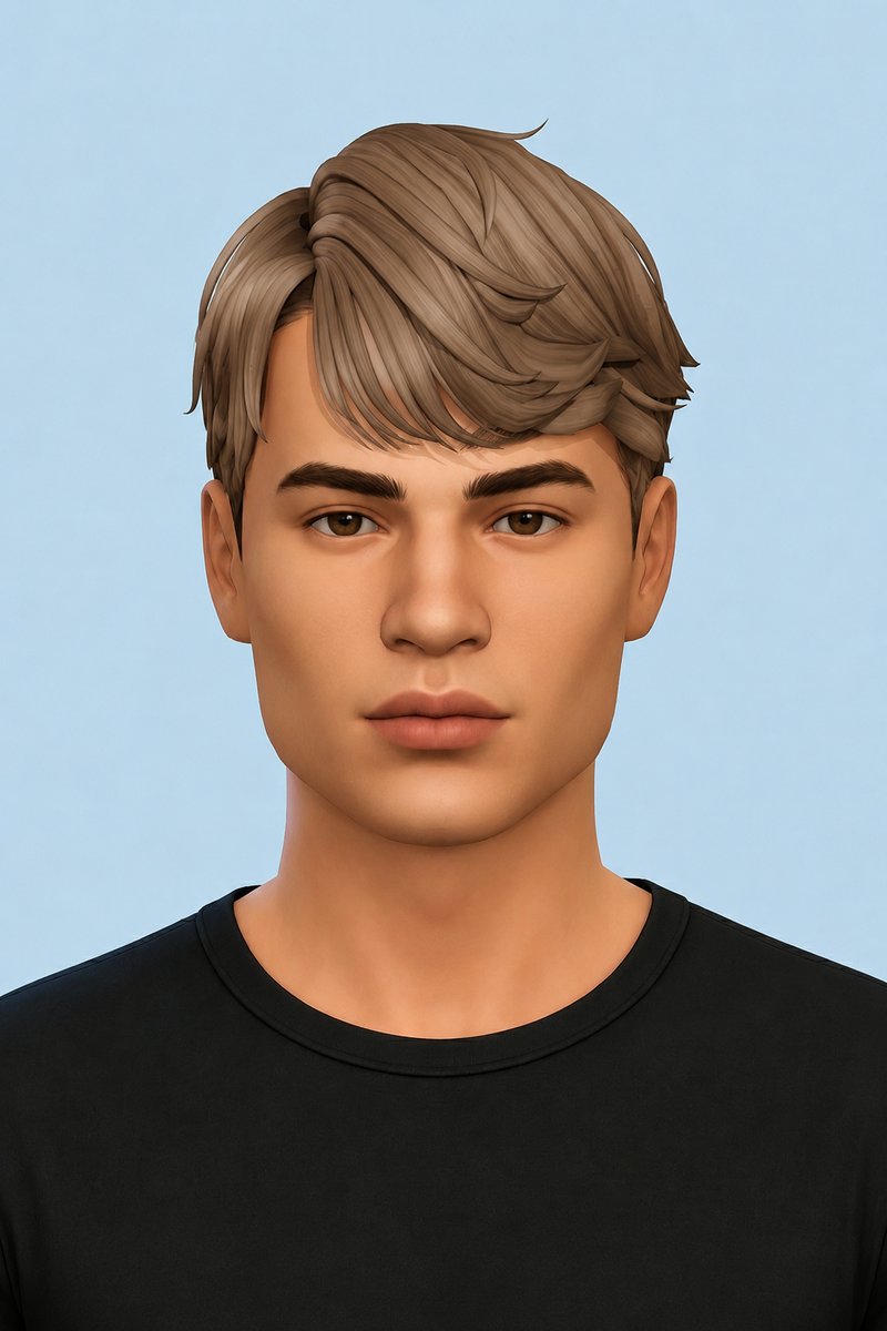 Darren Hair custom content (CC) for Sims 4 by johnnysims