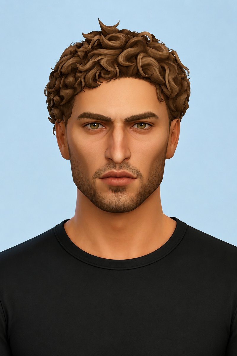 Lucky Hair custom content (CC) for Sims 4 by johnnysims