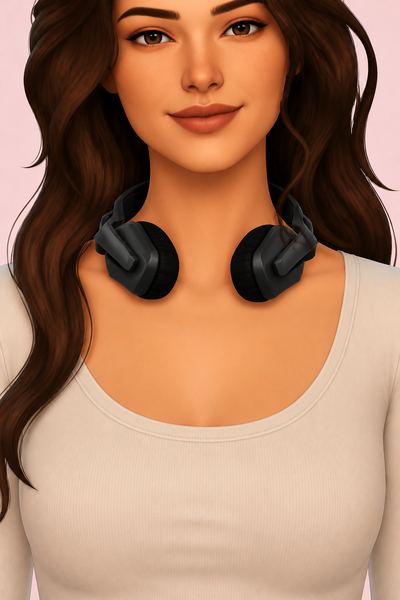 Headphones custom content (CC) for Sims 4 by sondescent