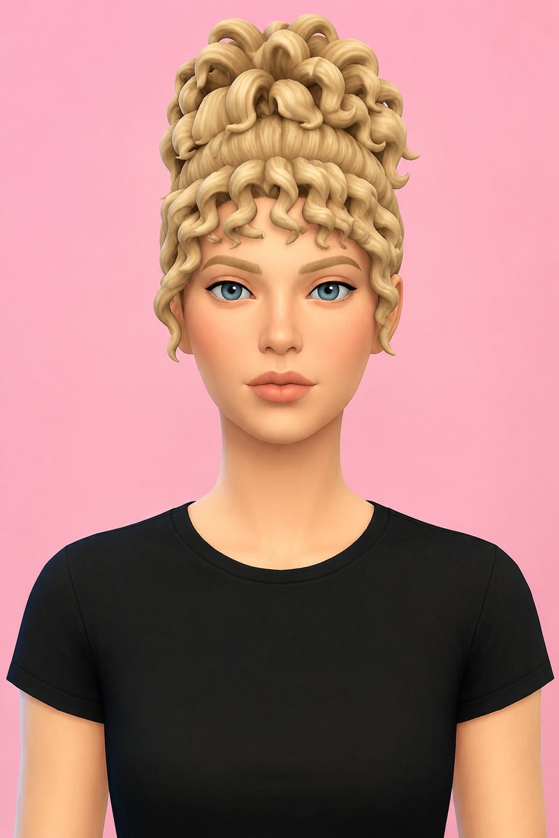 Zuri curly bun
