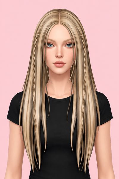 AGUILERA HAIR custom content (CC) for Sims 4 by daylifesims