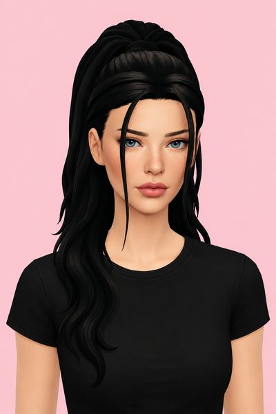 CAPRI hair new [EA swatches] custom content (CC) for Sims 4 by thatsims4hore