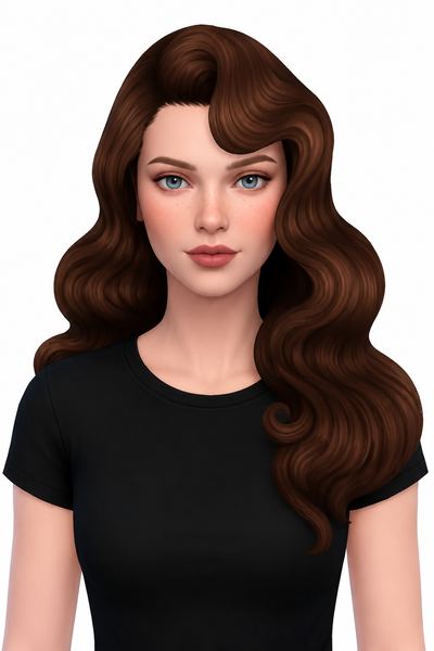 SOLITA HAIRSTYLE - 2 versions custom content (CC) for Sims 4 by daylifesims