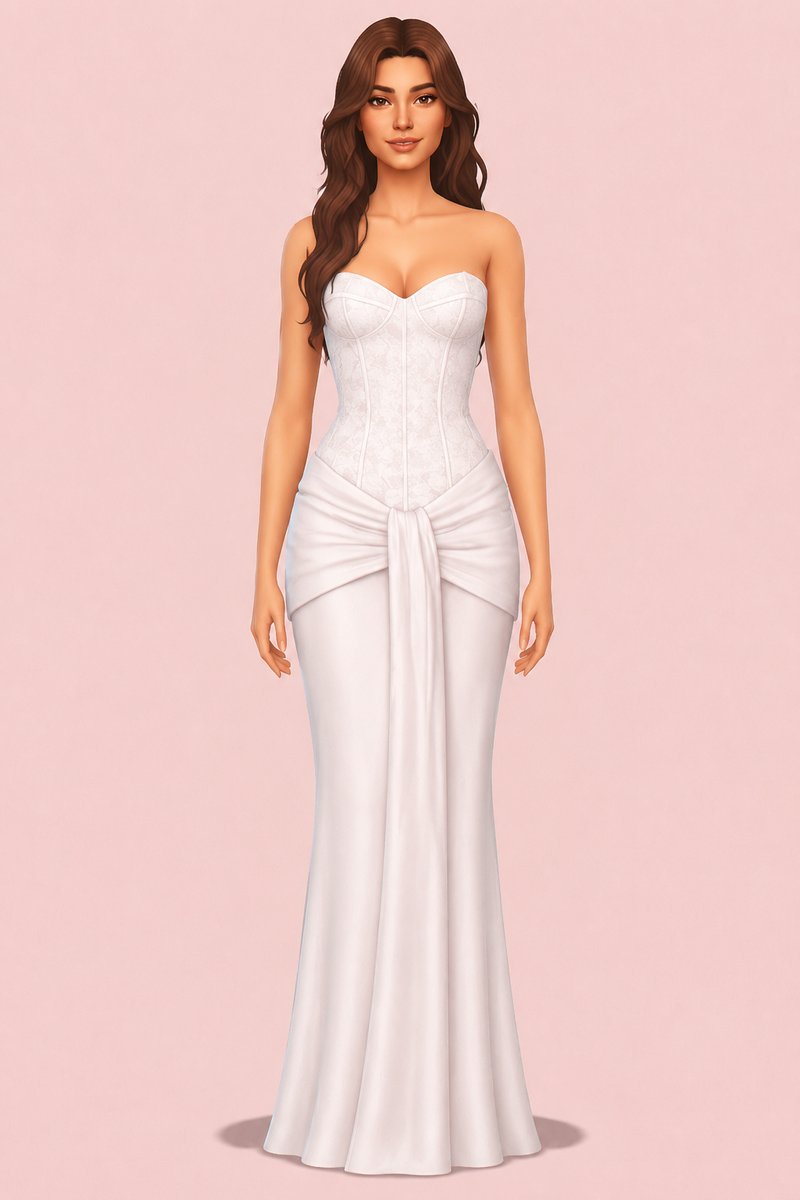 Lace Long Corset Dress