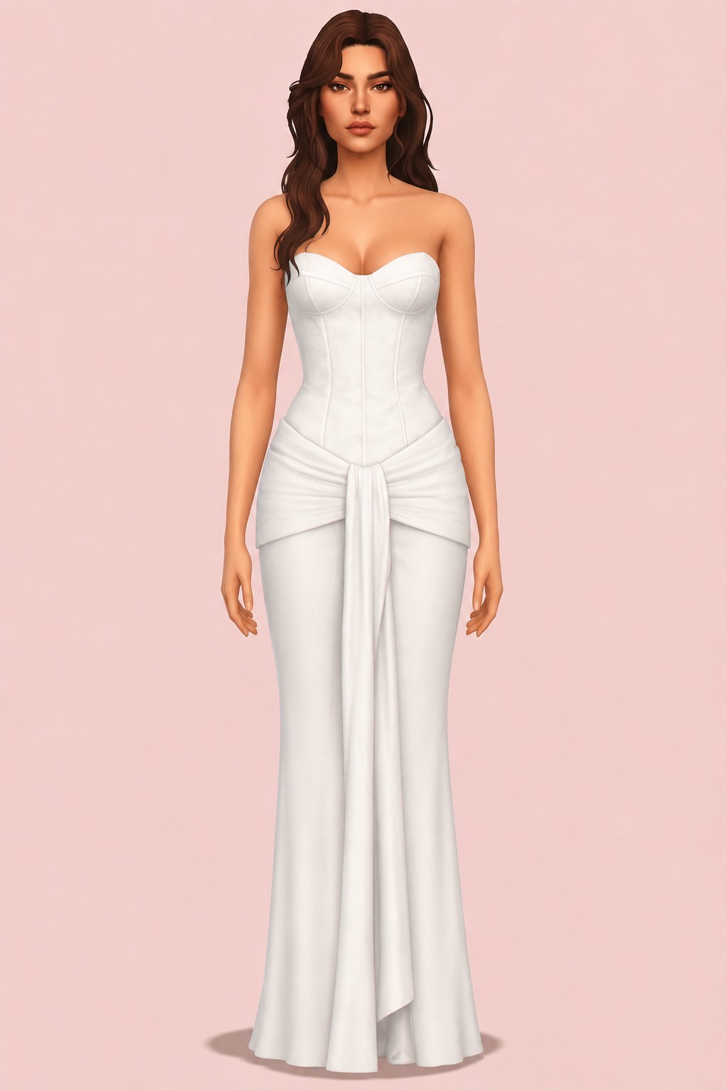 Elise Dress custom content (CC) for Sims 4 by backtrackcc