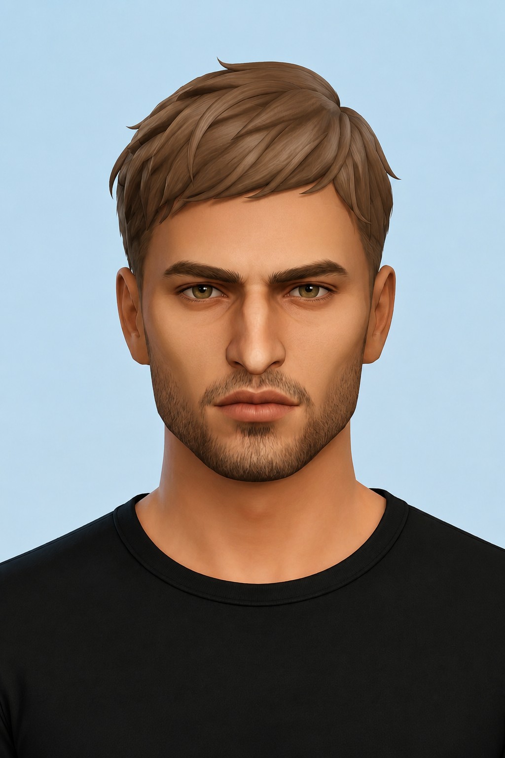 Alfred Hair custom content (CC) for Sims 4 by johnnysims
