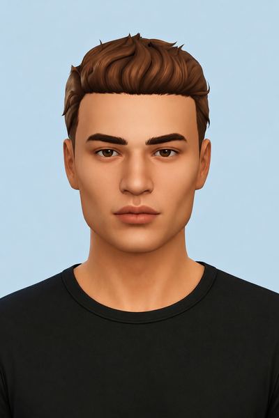 Harold Hair custom content (CC) for Sims 4 by johnnysims