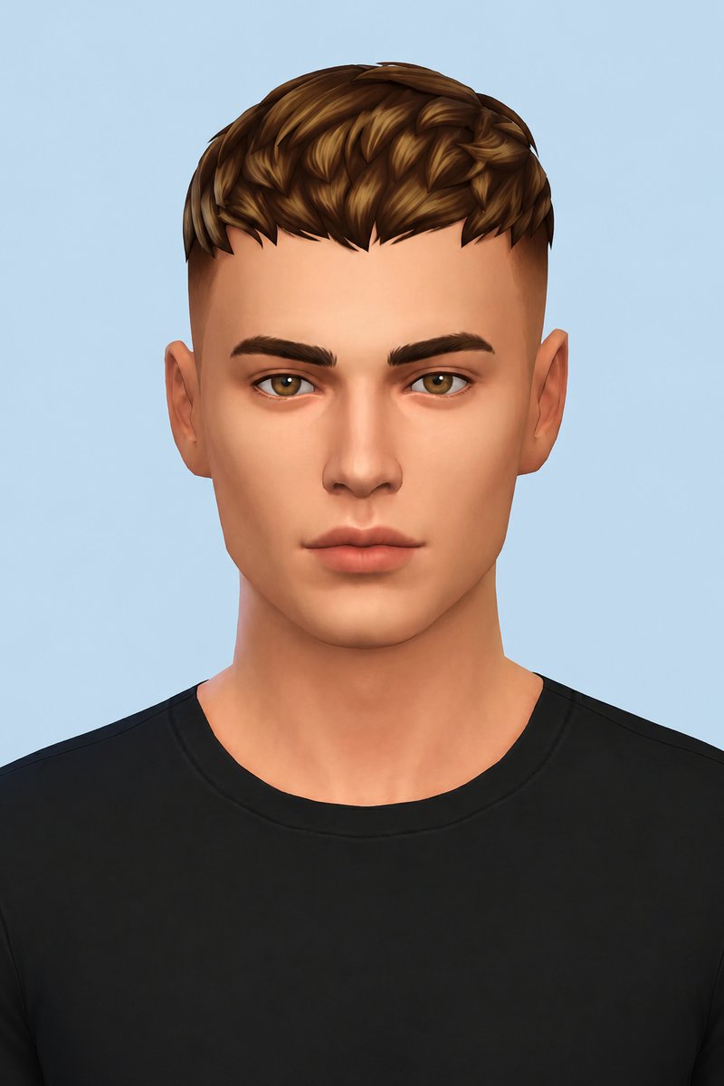 Monty Hair custom content (CC) for Sims 4 by johnnysims
