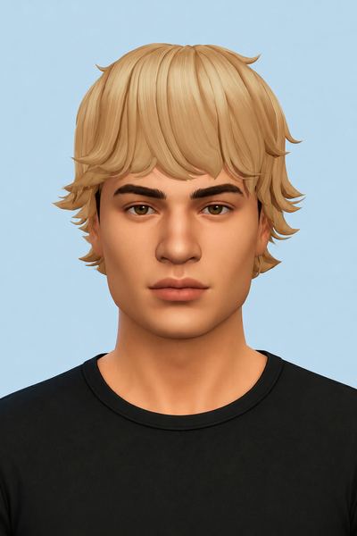Kristoff Hair custom content (CC) for Sims 4 by johnnysims