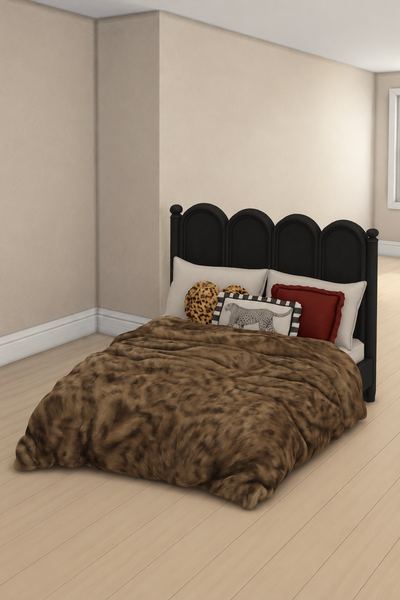 AGGRESSIVEKITTY WILD LUXE FUNCTIONAL BED (Patreon) custom content (CC) for Sims 4 by aggressivekitty