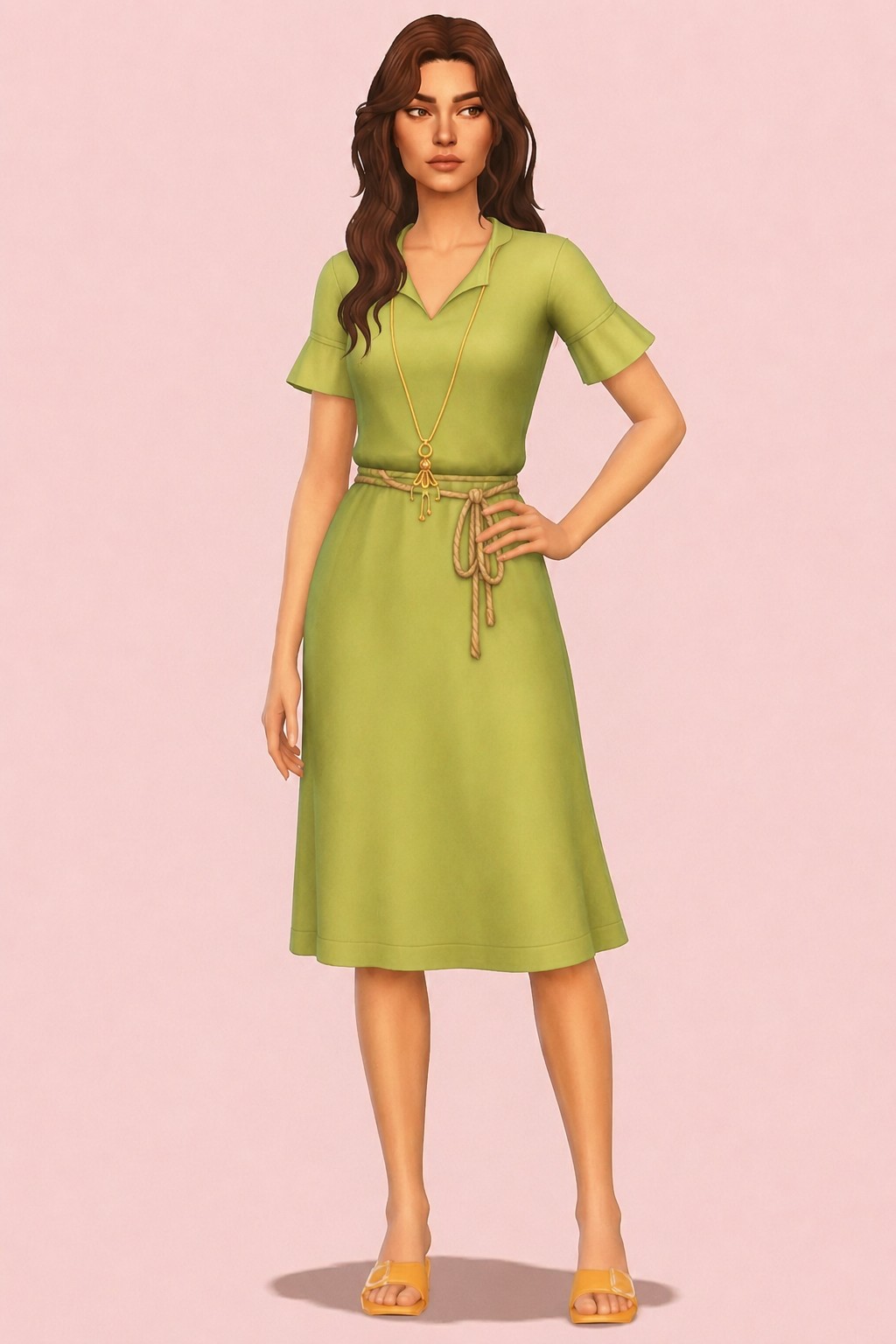 Elden Dress custom content (CC) for Sims 4 by angelholiday17
