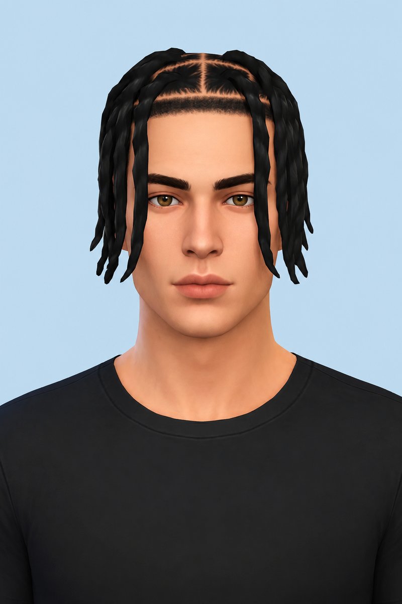 Andrei Hair custom content (CC) for Sims 4 by johnnysims