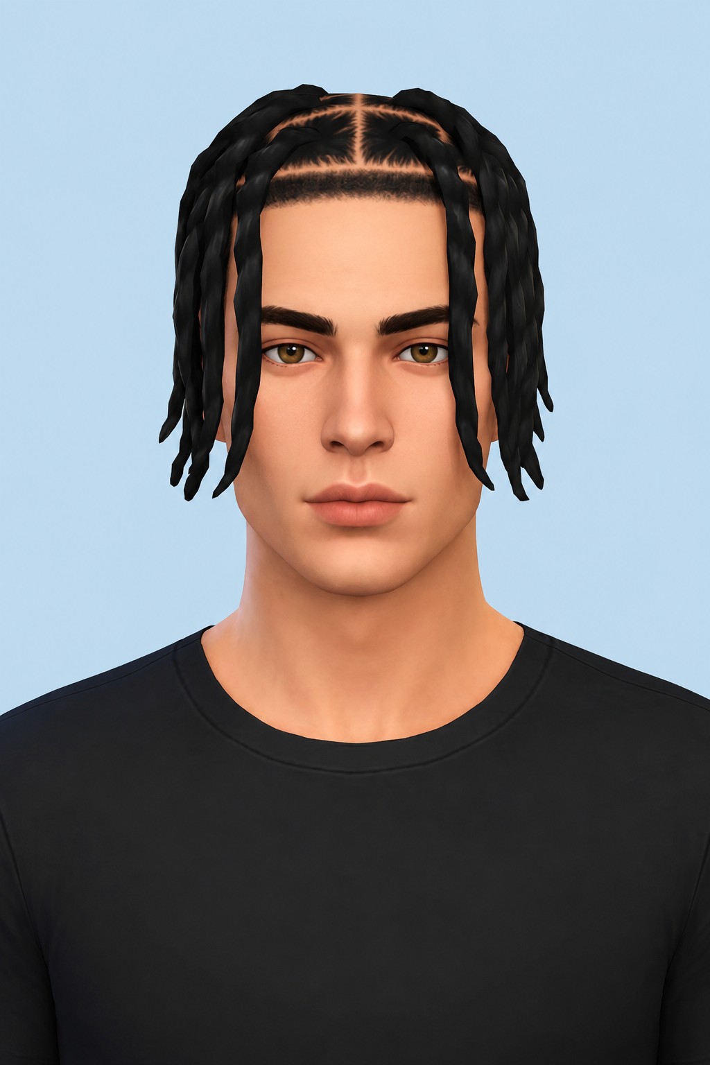 Andrei Hair custom content (CC) for Sims 4 by johnnysims