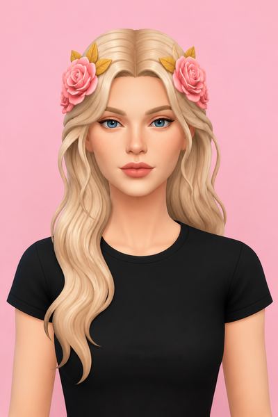 Nimara Hair Accessory custom content (CC) for Sims 4 by angelholiday17