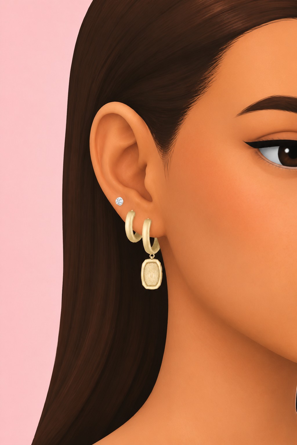 Daphne Earrings custom content (CC) for Sims 4 by arethabee